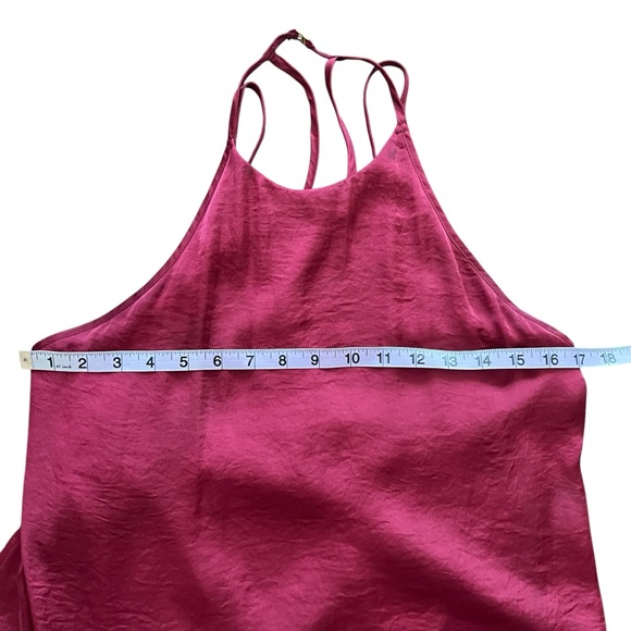 Show Me Your MuMu | Mini Red Cocktail Strappy Satin Dress | M - Picture 13 of 14